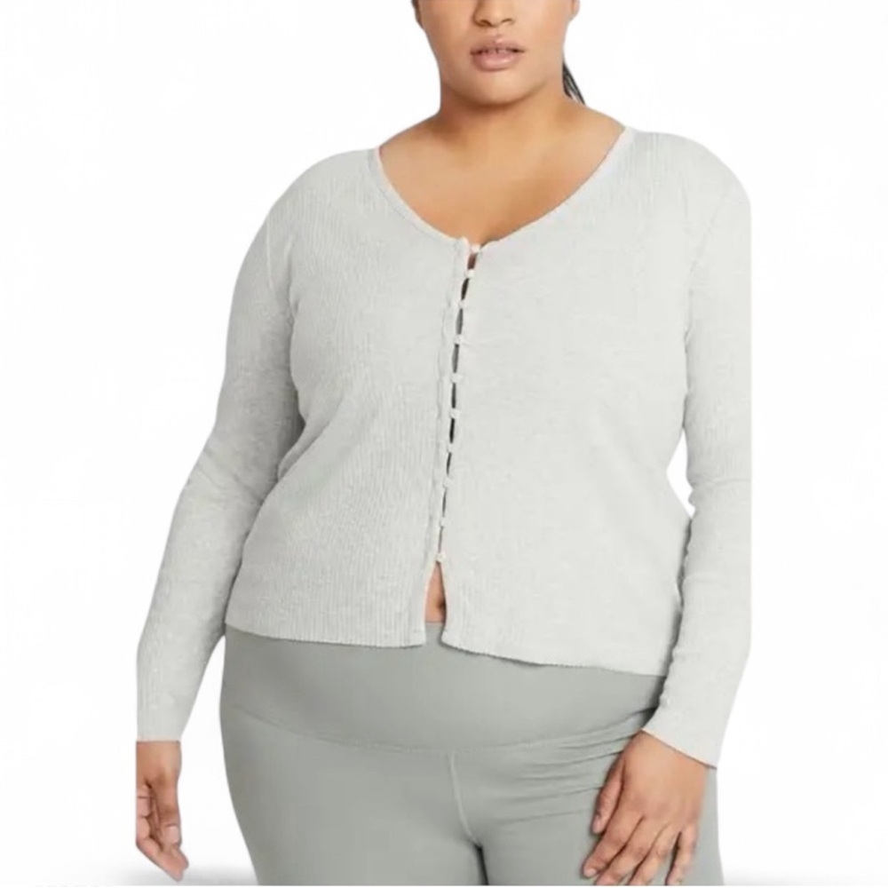 Nike Rib Cardigan Grey Heather 1X